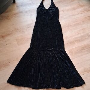 Vamp Velvet Maxi Halter Dress